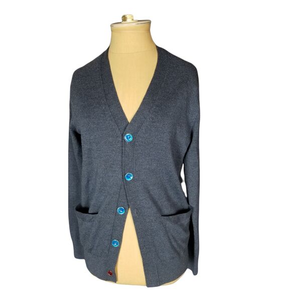 Club Monaco Blue Cardigan 100% Wool Size XS - Picture 1 of 3